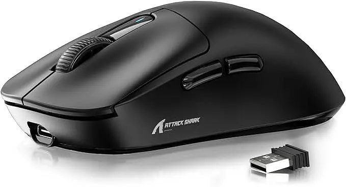 ATTACK SHARK X6 Black + Зарядна станція RGB | Сенсор PAW3395 | 65 годин акум - фото 5