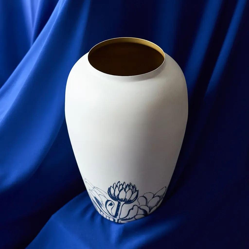 Ваза MBM HOME Элизиум железная принт золотой 230х230х350 мм (VB-01 PRINT/GOLD) - фото 5