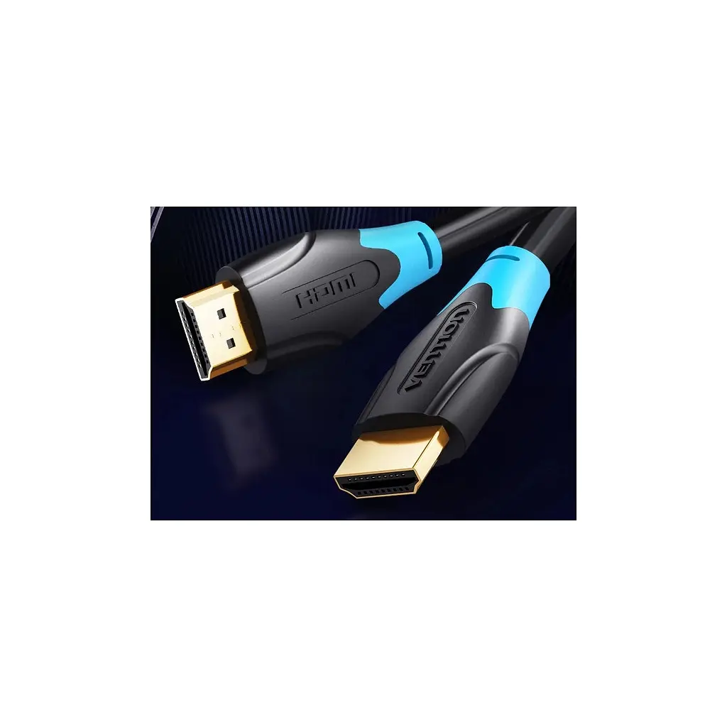 Кабель мультимедійний HDMI M to HDMI M 0.75m black Vention (AACBE) - фото 2