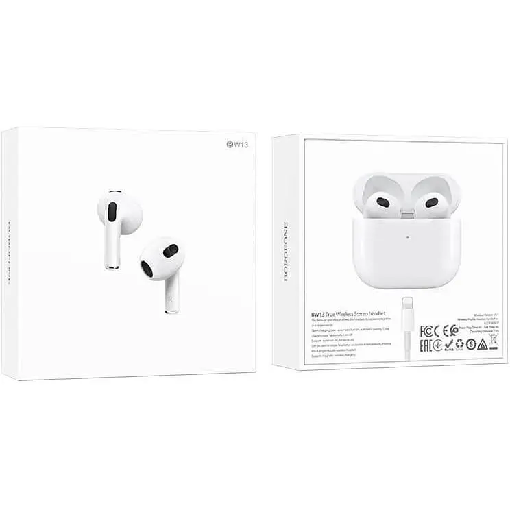 Наушники беспроводные Borofone BW13 True wireless stereo headset белые - фото 4