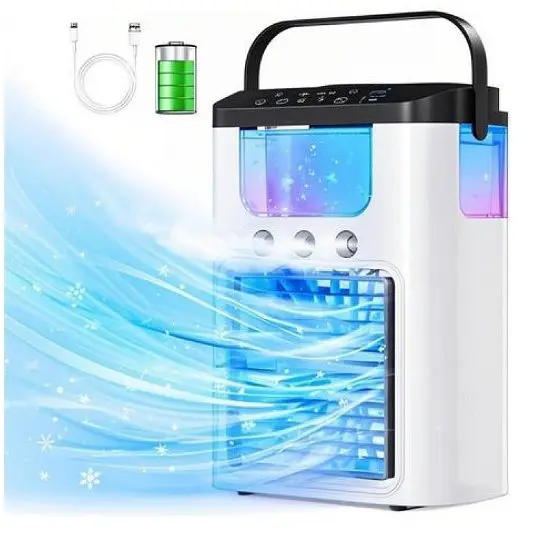 Портативний міні кондиціонер з USB Ice Cooler XL-1346 • Настільний вентилятор-зволожувач з резервуаром 560 мл і LED-підсвіткою - фото 5