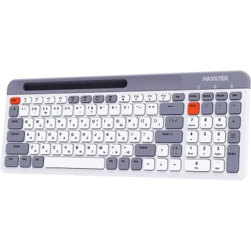 Клавіатура Maxxter KBW-02G-UA Wireless Grey (KBW-02G-UA) - фото 2