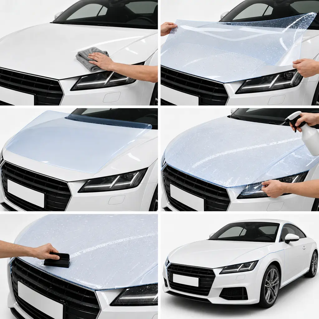 Антигравійна захисна бронеплівка за лекалами для Audi TT 8S 2014-2023 - дзеркала - фото 3