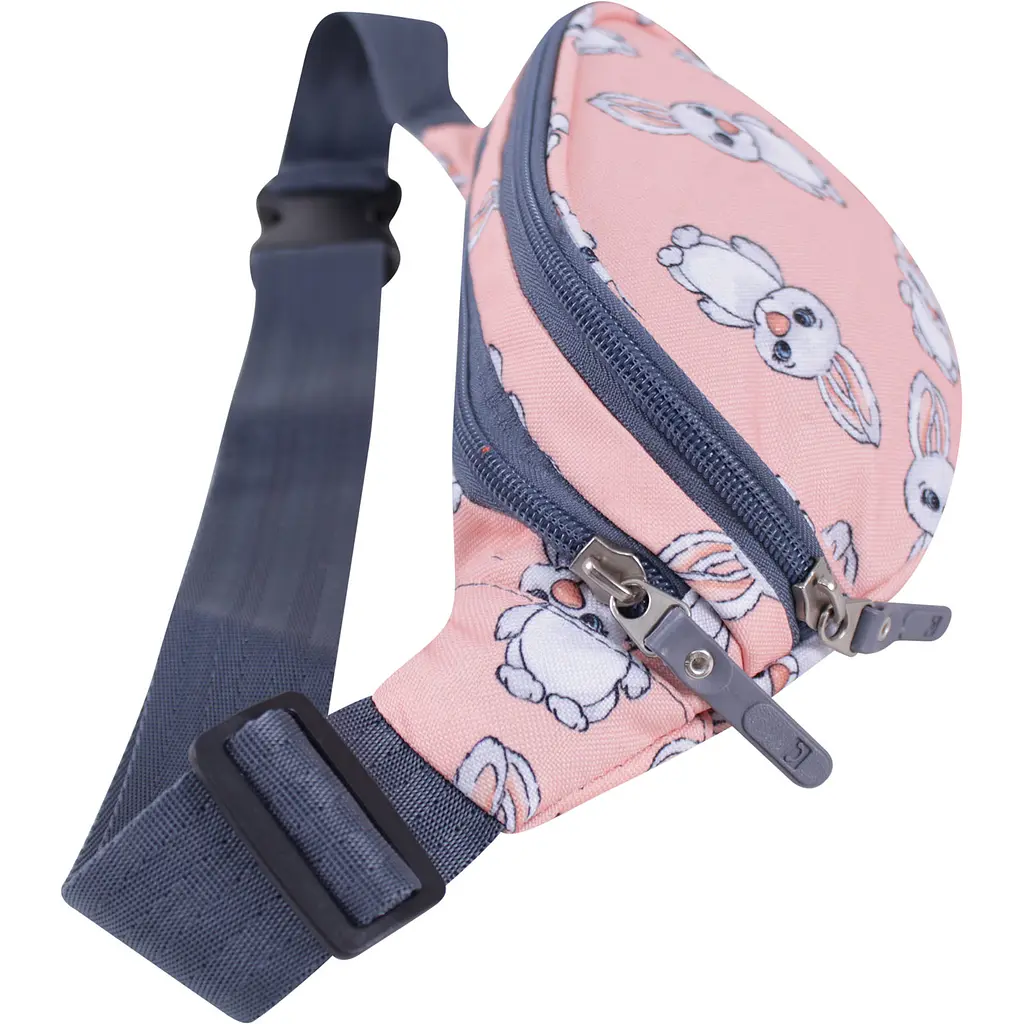 Сумка-бананка Bagland Bella 2 л сублимация 970 розовая с принтом (00202664) - фото 2