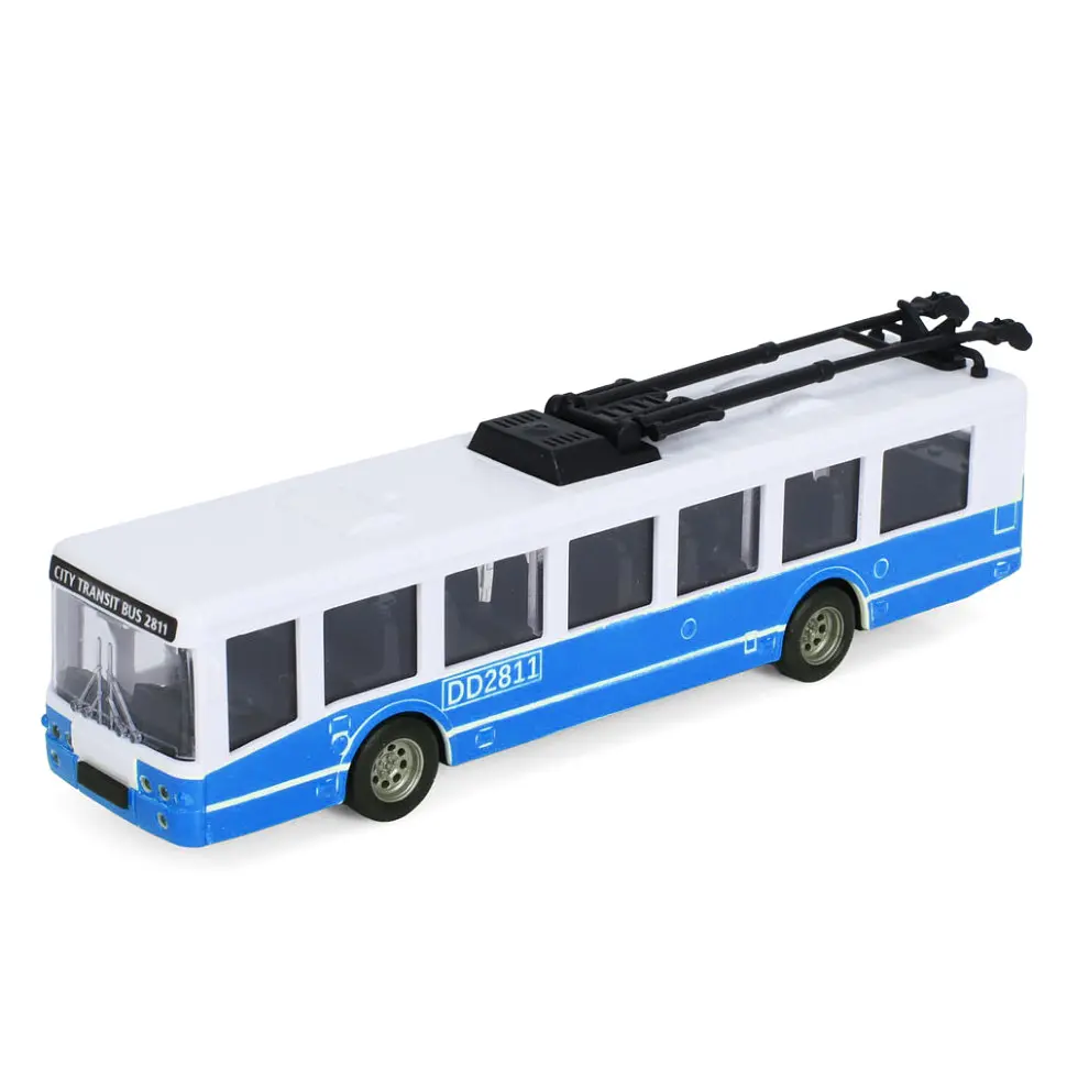 
Іграшковий інерційний тролейбус 6336(Blue) гумові колеса, 17 см - фото 3