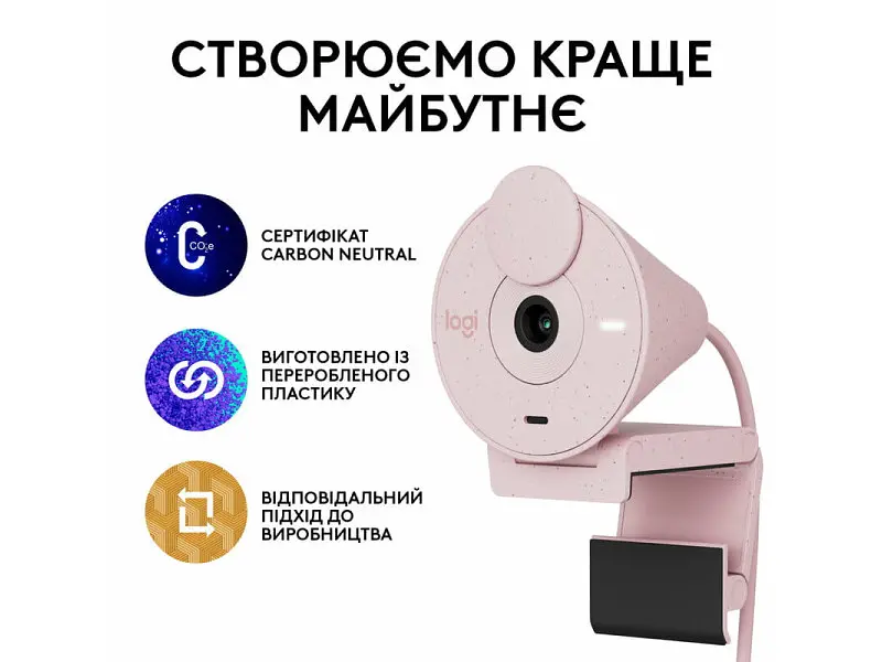 Веб-камера Logitech Brio 300 FHD Rose (960-001448) - фото 8