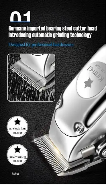 Машинка для стрижки волос Barber Kemei Km-1996 - фото 8