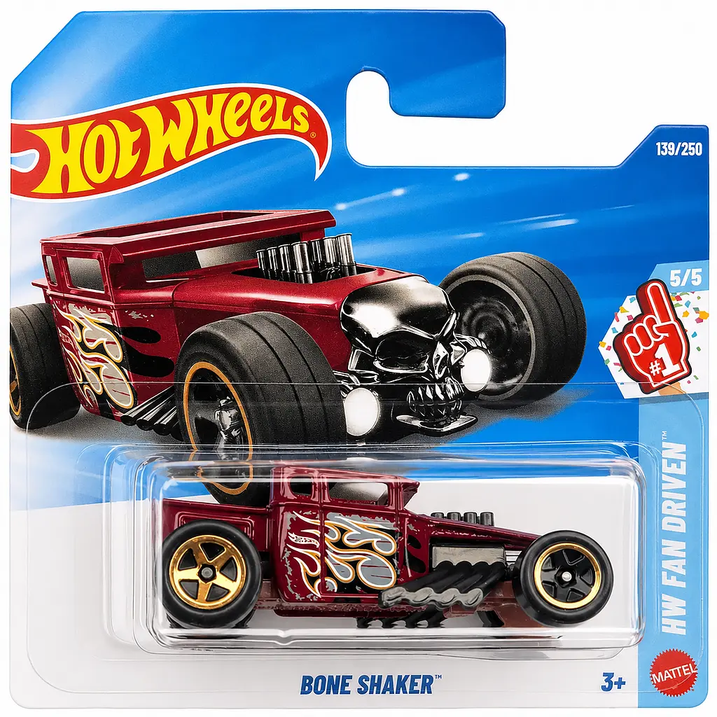 Базова машинка Hot Wheels HW Fan Driven Bone Shaker бордова (5785) JJJ92-N522
