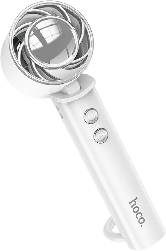 Вентилятор портативний Hoco HX61 Exquisite handheld folding fan white - фото 5