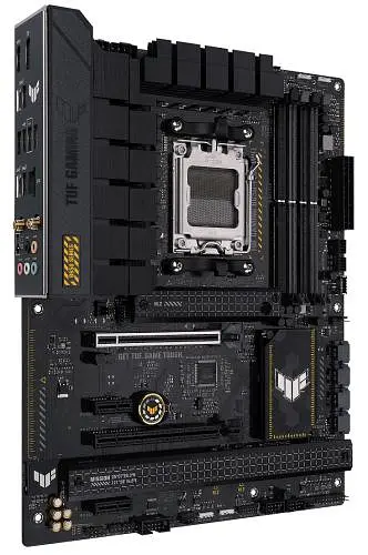 Материнська плата Asus AM5 TUF Gaming B650-PLUS WIFI, B650, 4xDDR5, Int.Video (CPU), 4xSATA3, 3xM.2, 2xPCI-E 4.0 16x, 2xPCI-E 4.0 1x, Realtek 7.1, Realtek 2.5Gb, WiFi 6, Bluetooth 5.2, 6xUSB3.2/6xUSB2.0, HDMI/DP, ATX - фото 3