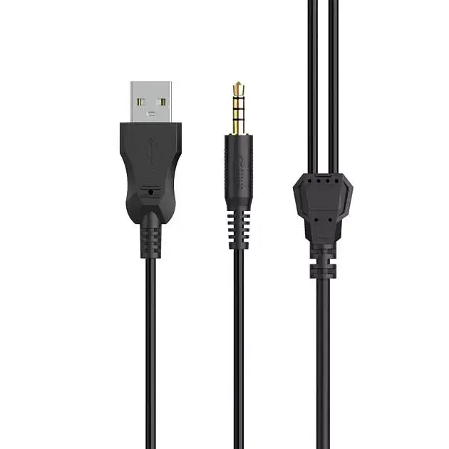 Проводные игровые наушники Celebrat GM-3 Gaming LED с микрофоном (Черные) - фото 7