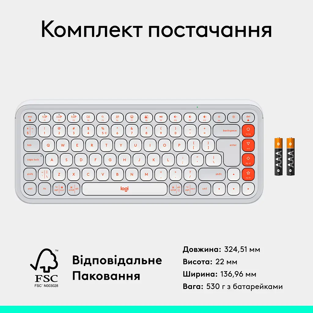 Клавиатура Logitech POP Icon Keys Bluetooth UA Off-White [920-013072] [118956] - фото 15