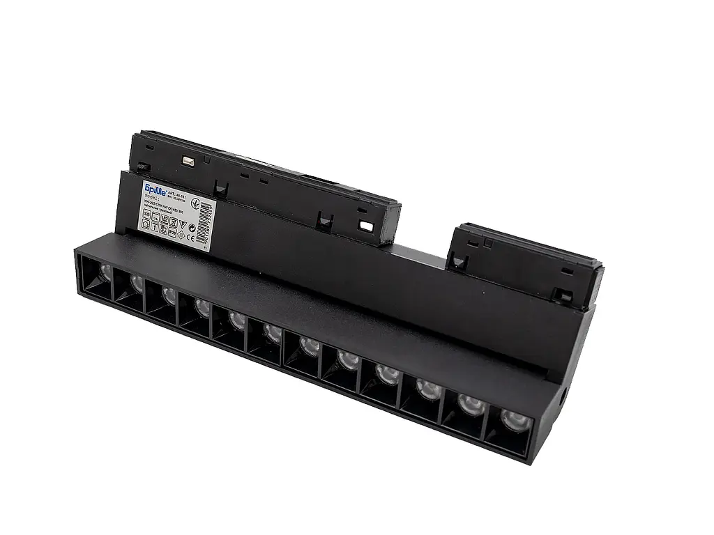 Магнитный трековый поворотный светильник KW-293/12W NW DC48V BK Brille 48-181 - фото 3