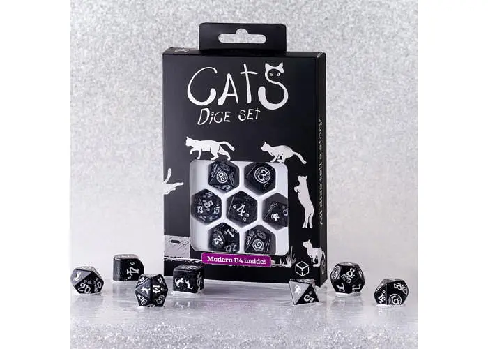 Набор кубиков CATS Modern Dice Set: Waffle , 7 шт. (RCAT05) - фото 6