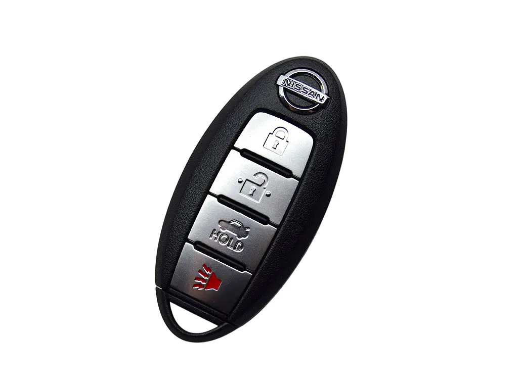 Чохол ключа Nissan червоний+золота окантовка (4 кнопки) TPU - фото 2