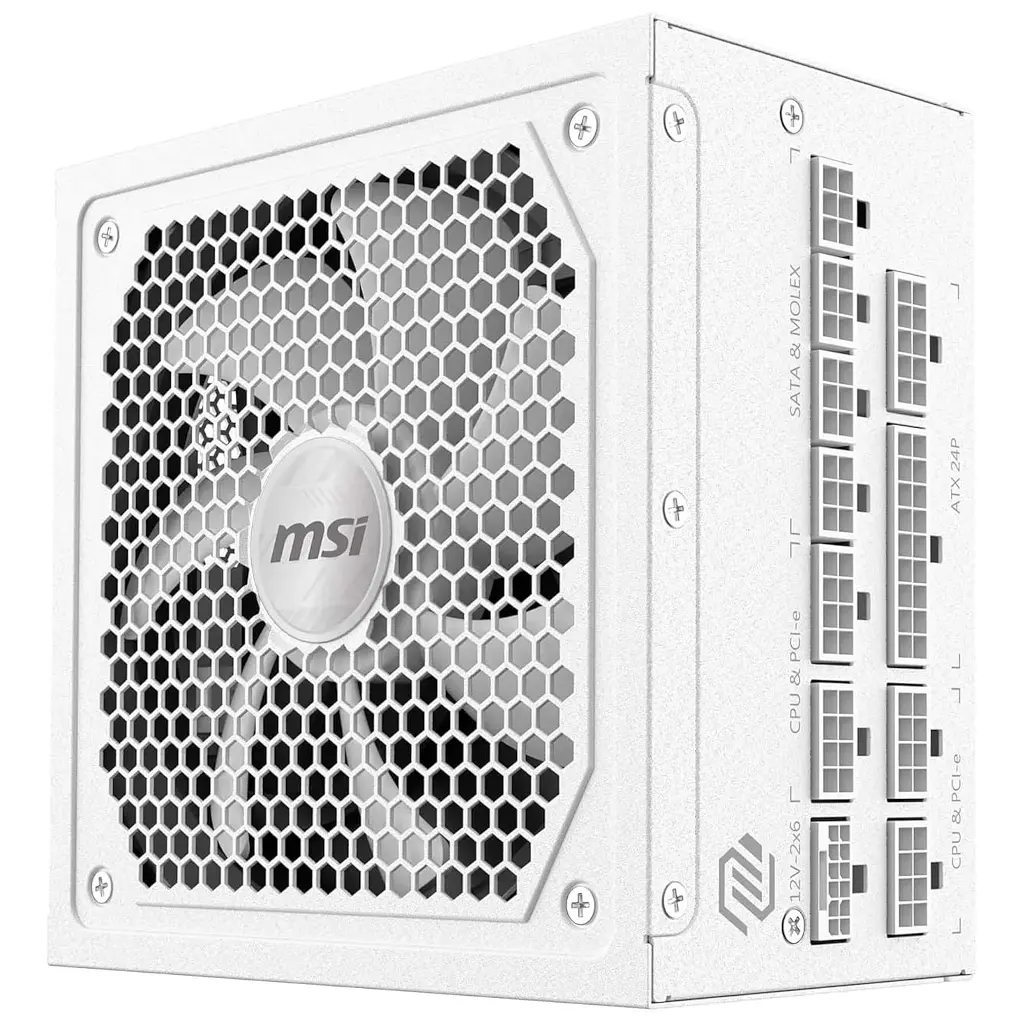 Блок живлення MSI 1000W (MAG A1000GL PCIE5 WHITE) - фото 3