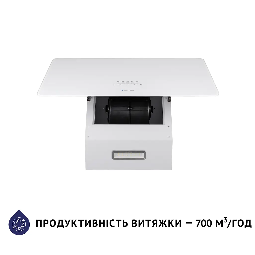 Витяжка декоративна похила Minola HVS 6224 WH 700 LED - фото 5