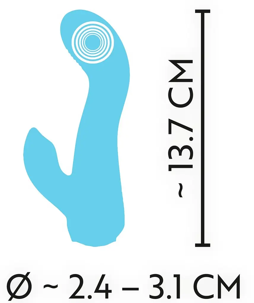 Вібратор-кролик Cuties Mini 13.7 см блакитний - фото 5