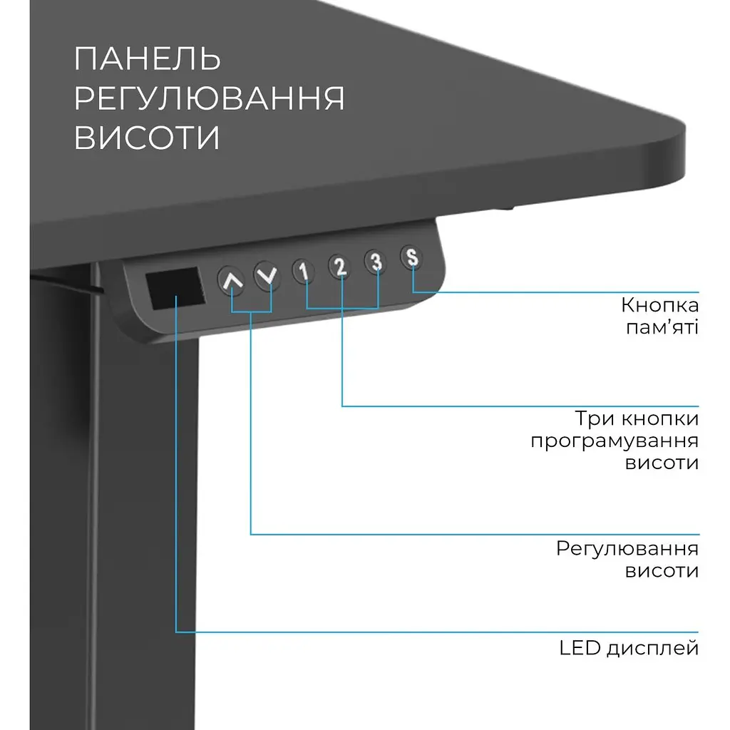 Комп'ютерний ігровий стіл OfficePro ODE1260B Black [124830] - фото 5