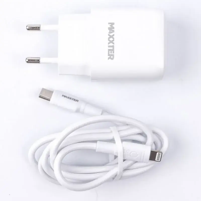 Зарядний пристрій Maxxter USB + cable USB-C to Lighting (PD 20W) (WC-PD-CtL-01) - фото 3