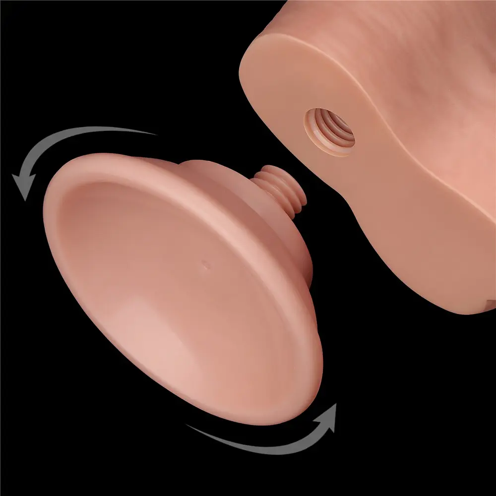 Фалоімітатор Sliding-Skin Dual Layer Dong 8'' 20 см тілесний - фото 14