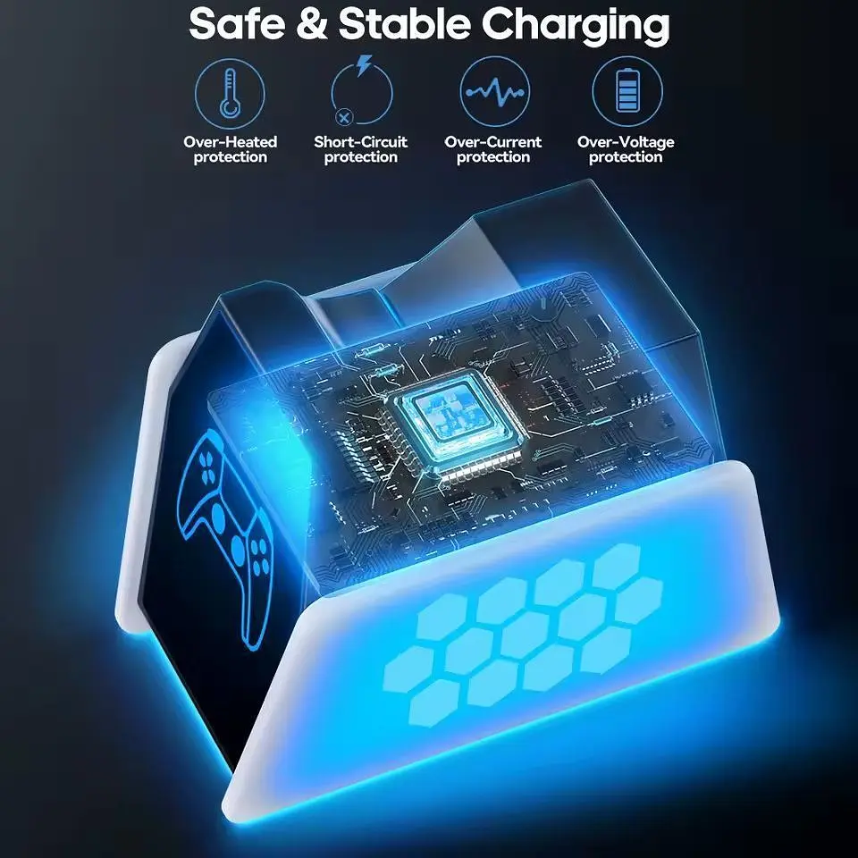 Зарядна станція Dobe Charging Dock TP5-35132 для PS5 DualSense White [156493] - фото 8