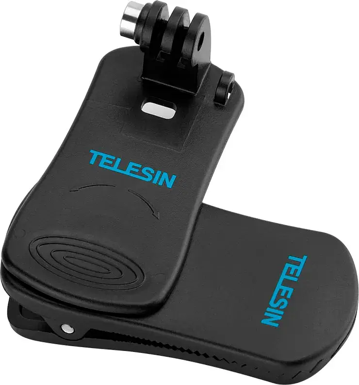 Прищіпка для екшн-камери Telesin Rotation Backpack Clip Clamp Mount (GP-JFM-003) [89301] - фото 2