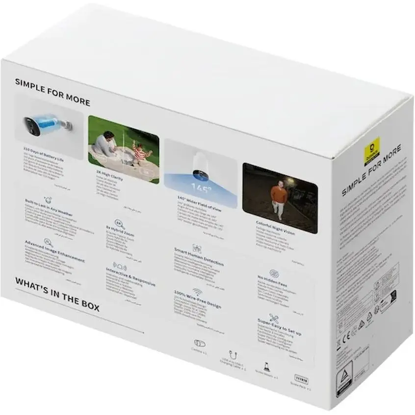 IP-камера відеоспостереження Baseus Security B1 Outdoor Camera 2K White - фото 3