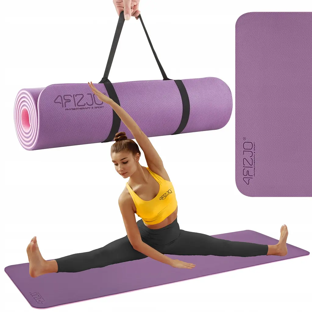 Коврик (мат) для йоги та фітнесу 4FIZJO TPE 180 x 60 x 1 см 4FJ0390 Violet/Pink (P-5907739316967) - фото 2