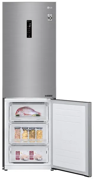 Холодильник LG GA-B459SMQZ 186х68х60см 2 дв холодильне відділення 234 л морозильне відділення 107 л A++,NF платиновий сірий (GA-B459SMQZ) - фото 9