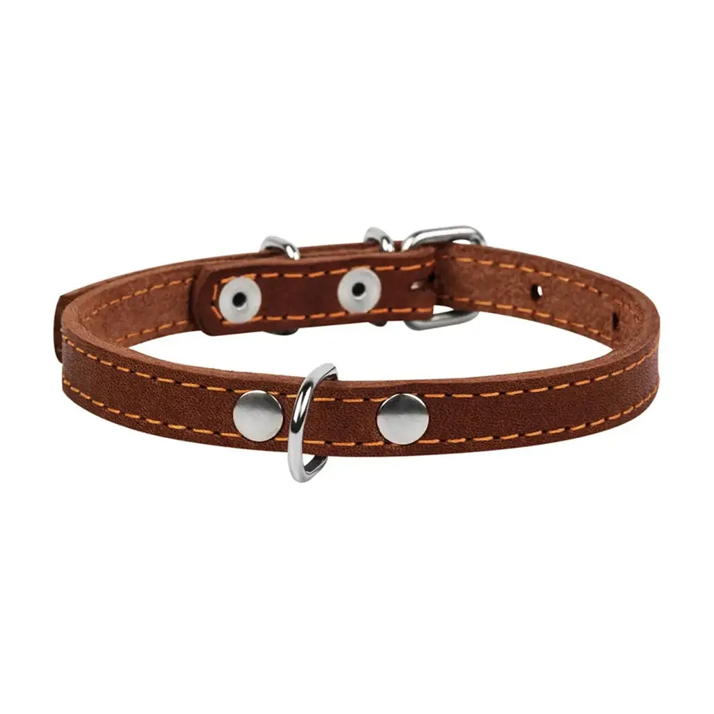 Нашийник Collar одинарний, 32-40х2 см, коричневий - фото 2