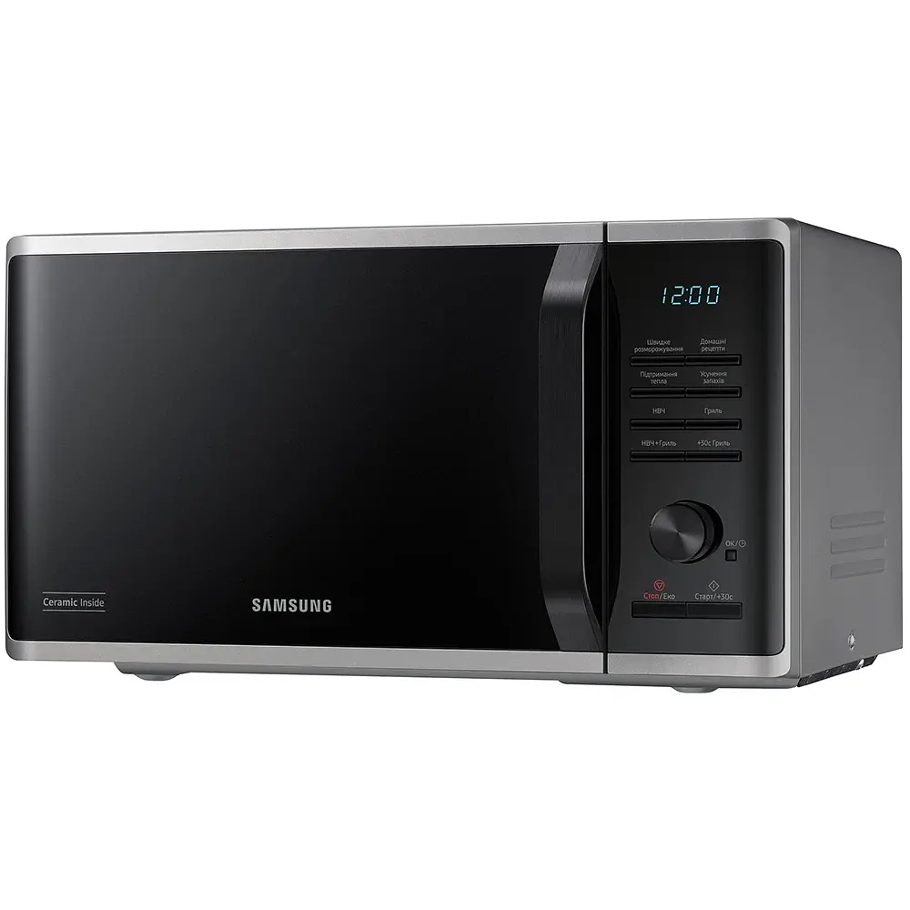 Мікрохвильова піч з грилем Samsung MG23K3515AS Stainless steel/black UA - фото 5