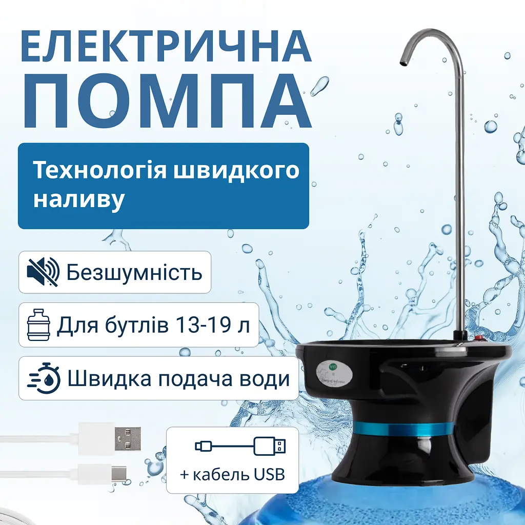 Електрична помпа для води ViO E3 чорна - фото 11