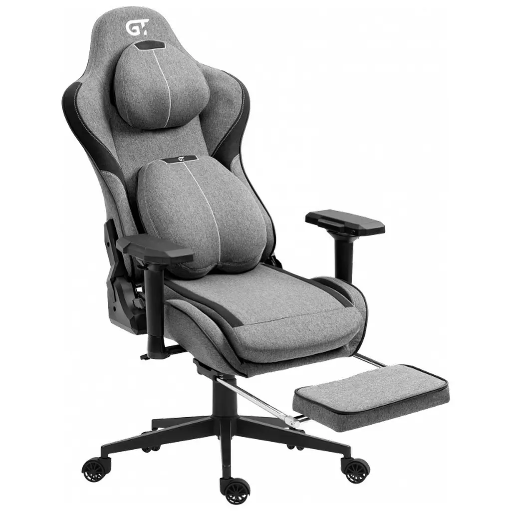 Кресло игровое GT Racer X-2308 Gray/Black (X-2308 Fabric Gray/Black) - фото 6