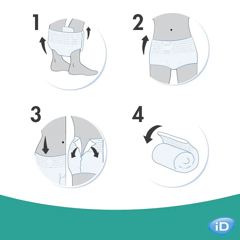 Підгузки-трусики для дорослих iD Diapers-Pants for adults ³D Plus M 30 шт. - фото 5