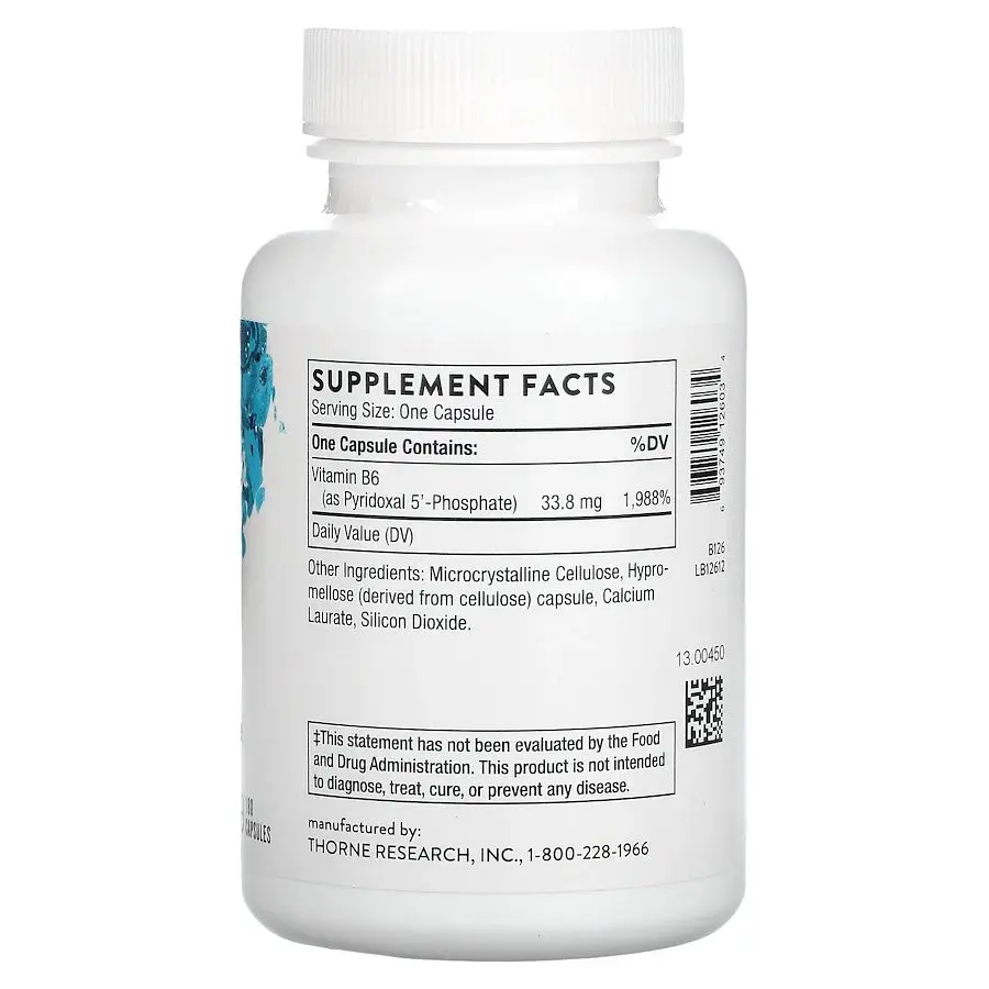 Витамин B6 Thorne Pyridoxal 5'-Phosphate, 180 капсул - фото 2
