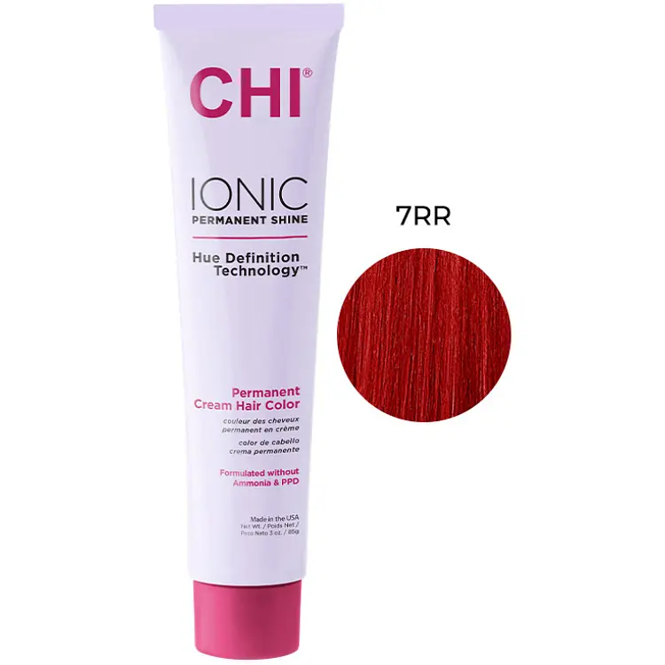 Крем-фарба для волосся CHI Ionic 7RR світлий червоний професійна безаміачна 85 г - фото 2