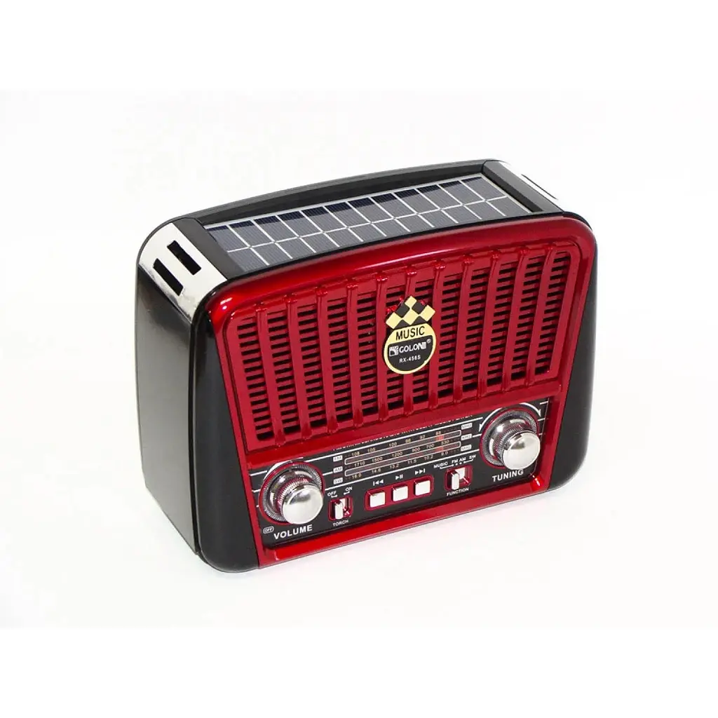 Радиоприемник Golon RX-456S Solar с солнечной панелью красной - фото 2