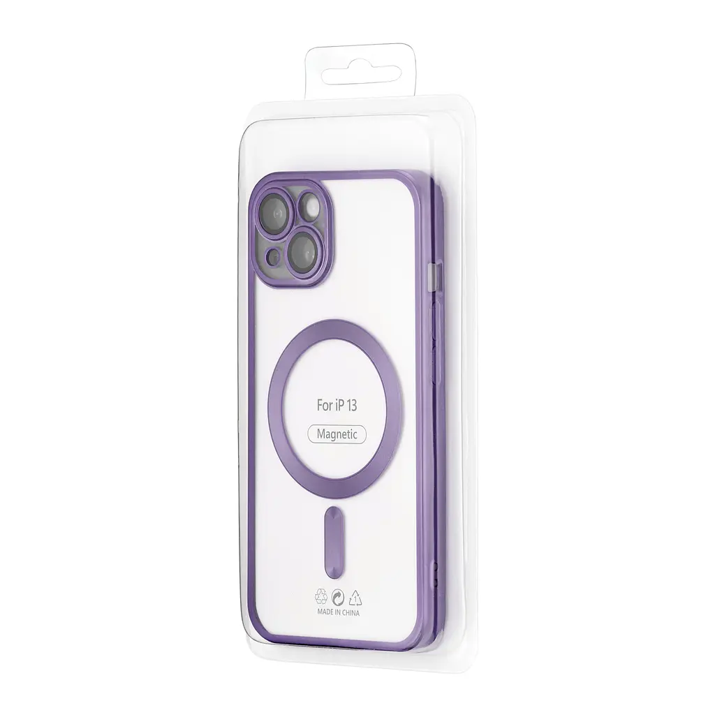 Чохол Ductil Metallic Edge with MagSafe (Protected Camera & Lens) iPhone 15 Deep Purple - фото 2