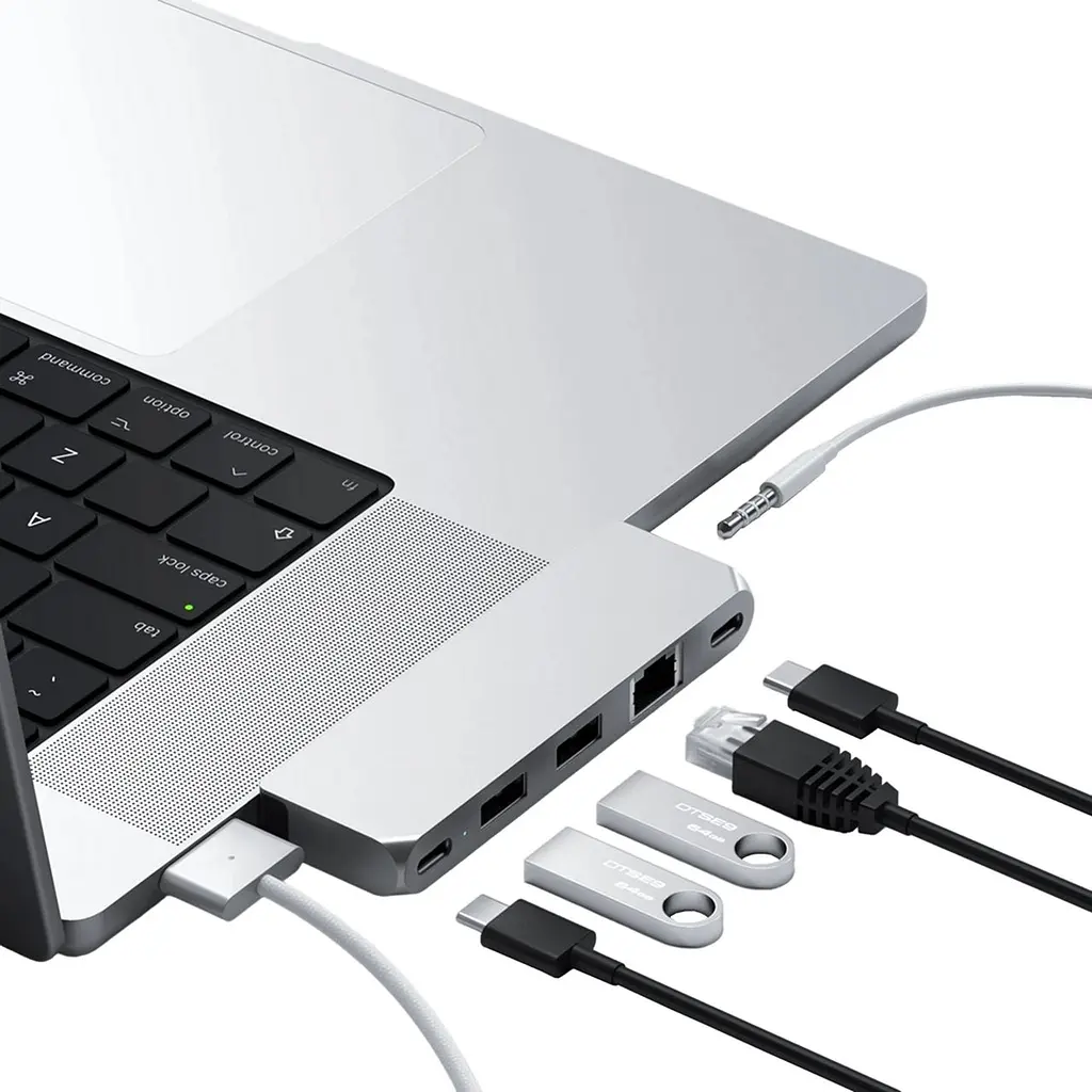 Адаптер Satechi Aluminum USB-C Pro Hub Mini Adapter Silver (ST-UCPHMIS) - фото 4