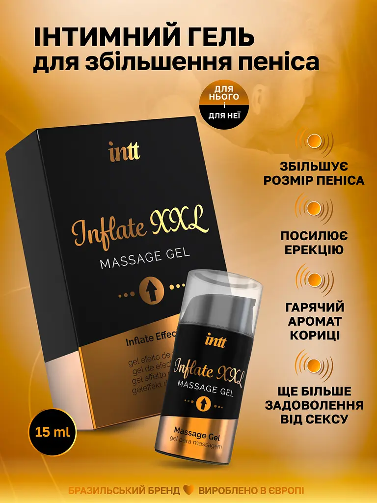 Гель для збільшення пеніса Intt Inflate XXL, 15 мл - фото 4