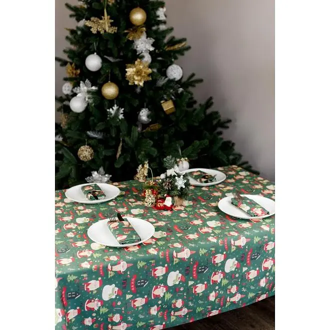 Скатерть Прованс Санта на зеленом 120х140 см (35783) - фото 2