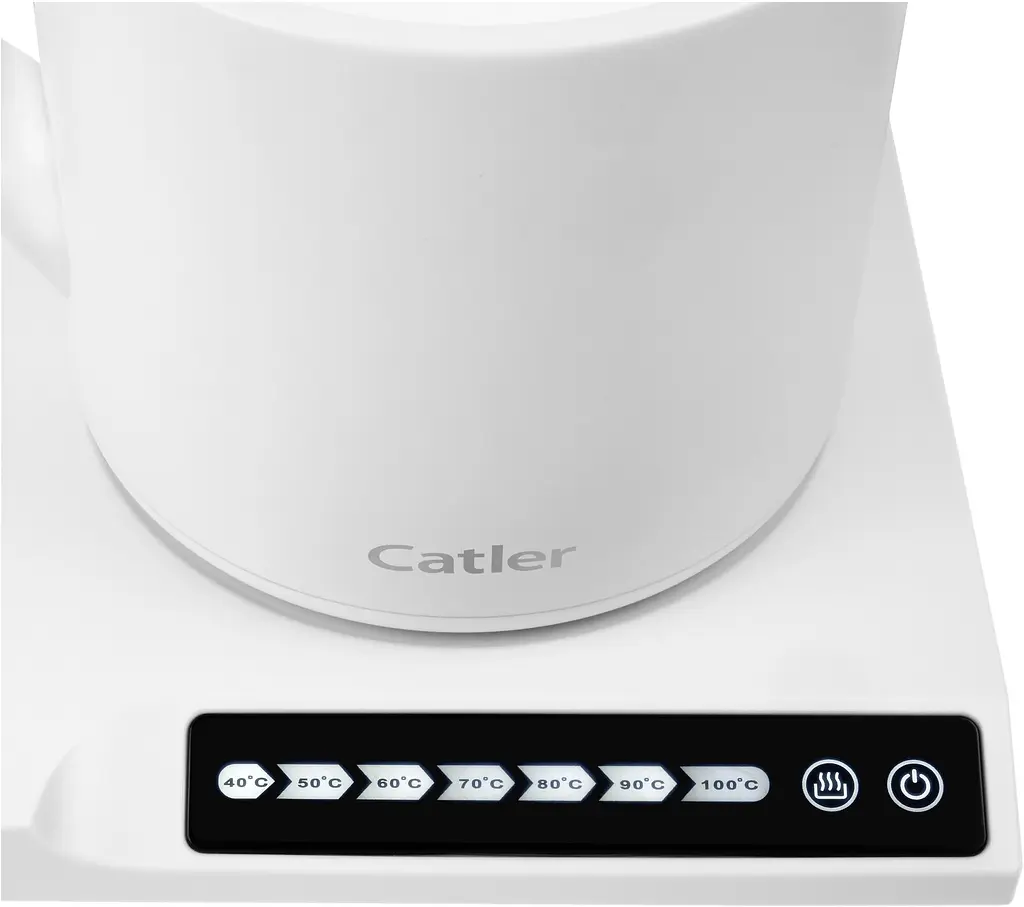 Catler Електрочайник 0.6л, Strix, заварник, нерж. сталь, підтримка температури, сенс. керув., білий - фото 10