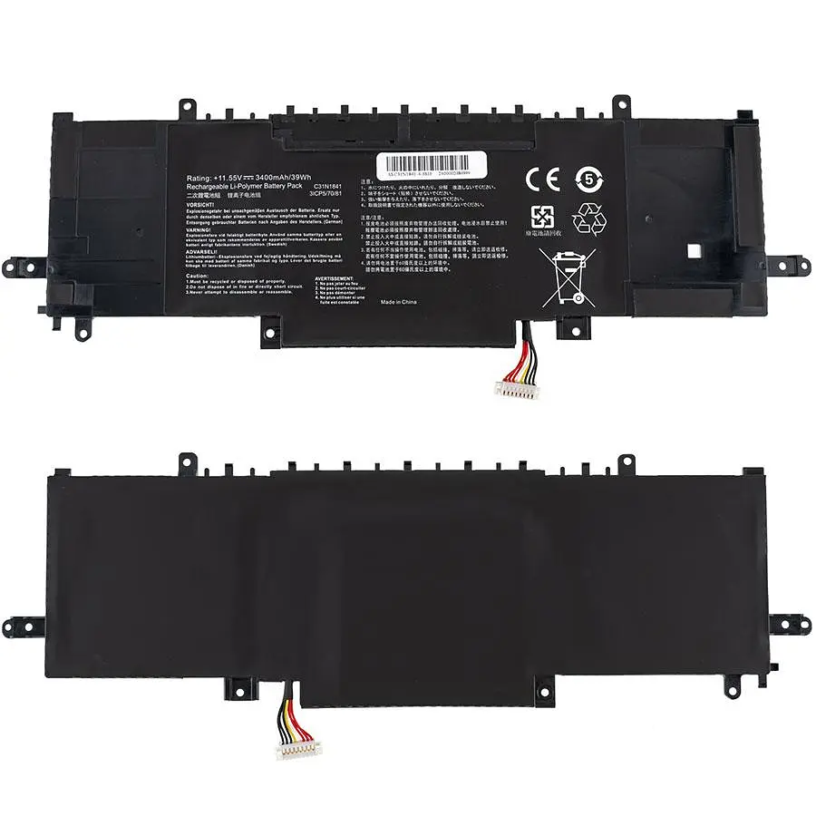 Батарея для ноутбука Asus C31N1841 (ZenBook UX334FL UX434FL) 11.55V 3400mAh Чорний - фото 2