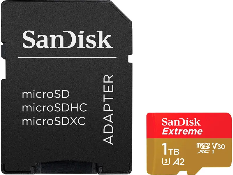 Карта пам'яті SanDisk Extreme microSDXC UHS-I U3 V30 A2 1 TB (SDSQXAV-1T00-GN6MA)