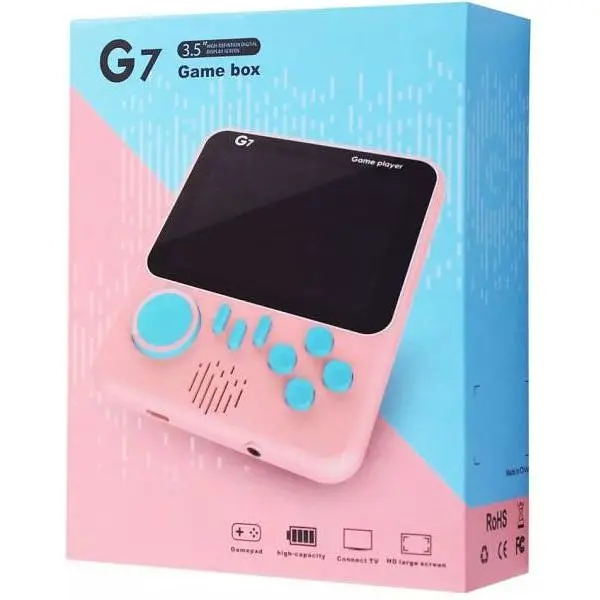 Ретро ігрова приставка SUP G7 Game Box Portable 666 in 1 AV (Pink) [70768] - фото 5