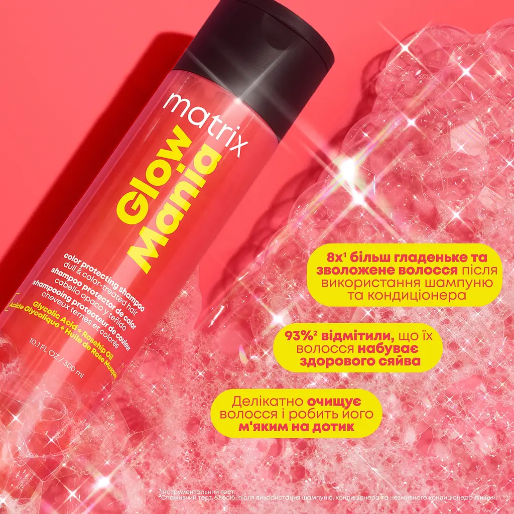 Шампунь Matrix Glow Mania Color для захисту кольору фарбованого волосся 300 мл - фото 6