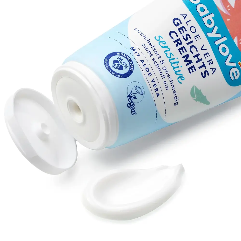 Дитячий крем Babylove Gesichtscreme Aloe Vera Sensitiv для чутливої шкіри з алое вера, 75 мл - фото 2