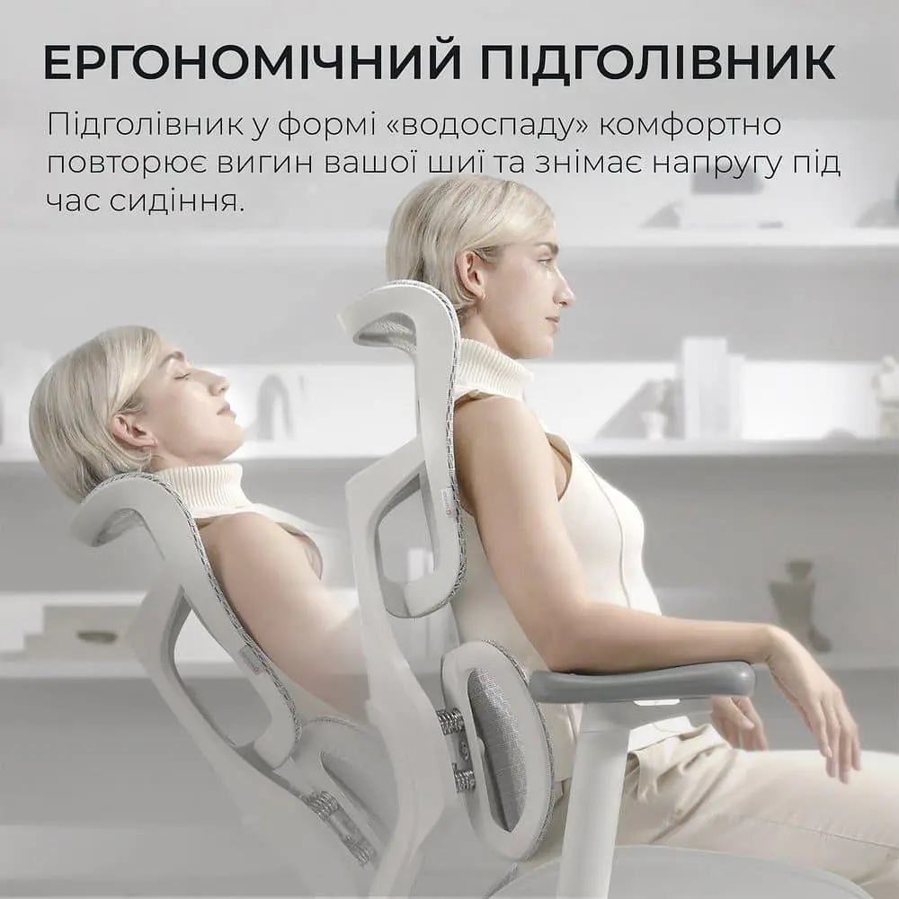 Ігрове крісло Sihoo DORO S100 Mesh White (S100-M302) - фото 10
