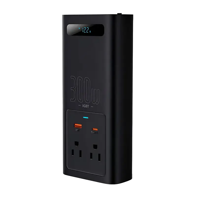 Автомобільний інвертор Baseus IGBT Power Inverter 300W (110V US/JP ) Black (CGNB010001) - фото 3